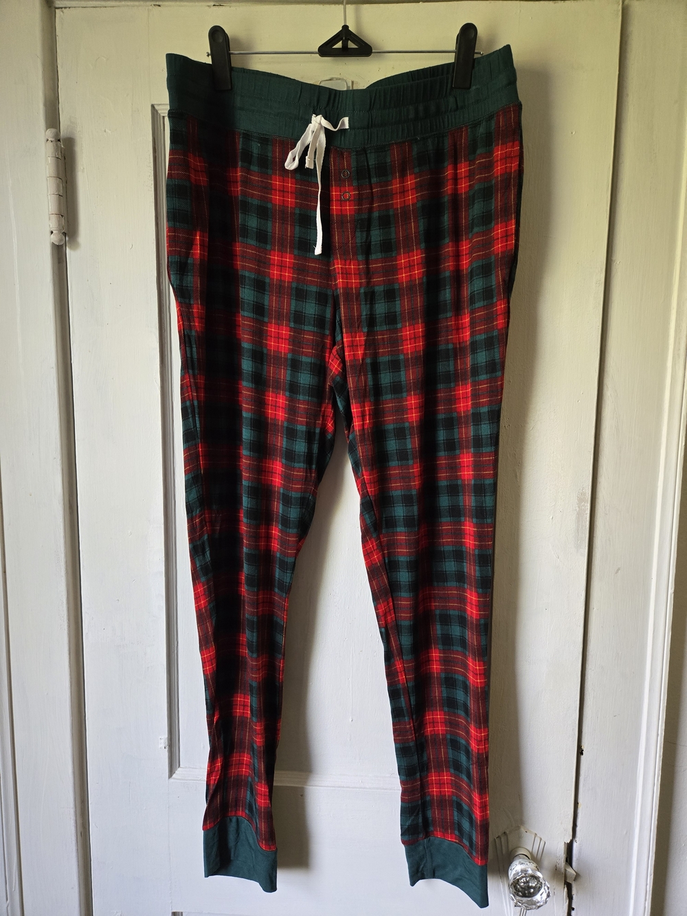 Little Sleepies Red & Green Plaid Pajama Pants Women's Medium